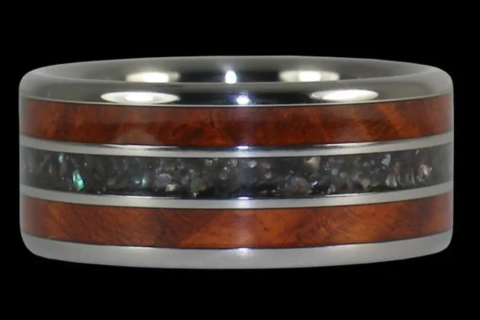 Big Kahuna Black Pearl Titanium Ring