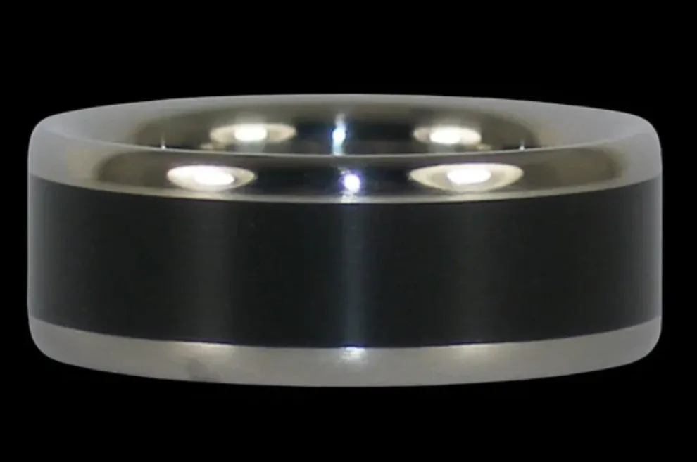 Black Ebony Titanium Ring