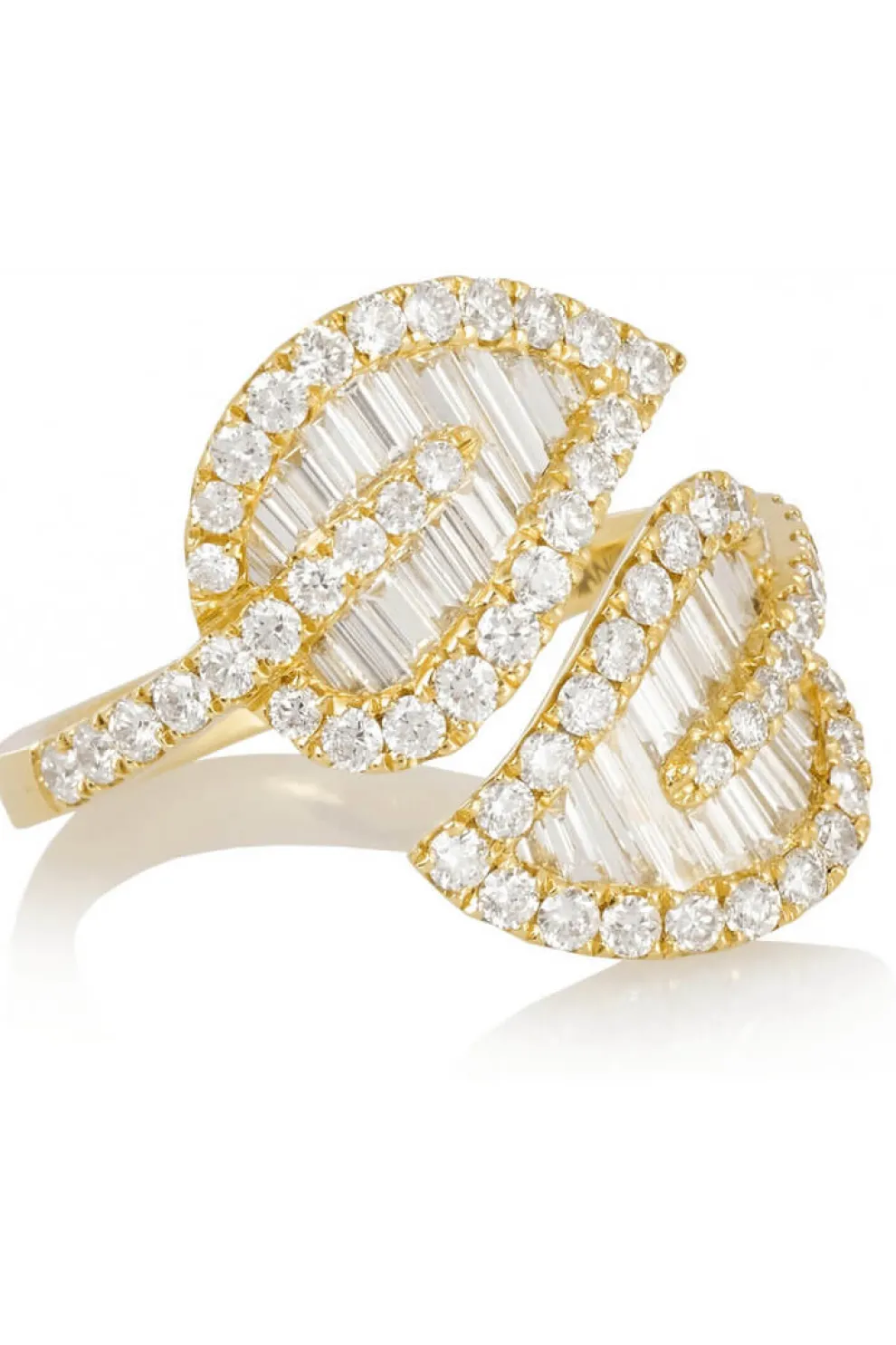 Diamond Baguette Leaf Ring