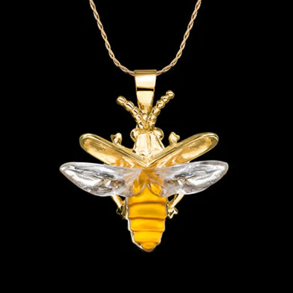 14K Yellow Gold Firefly Pendant
