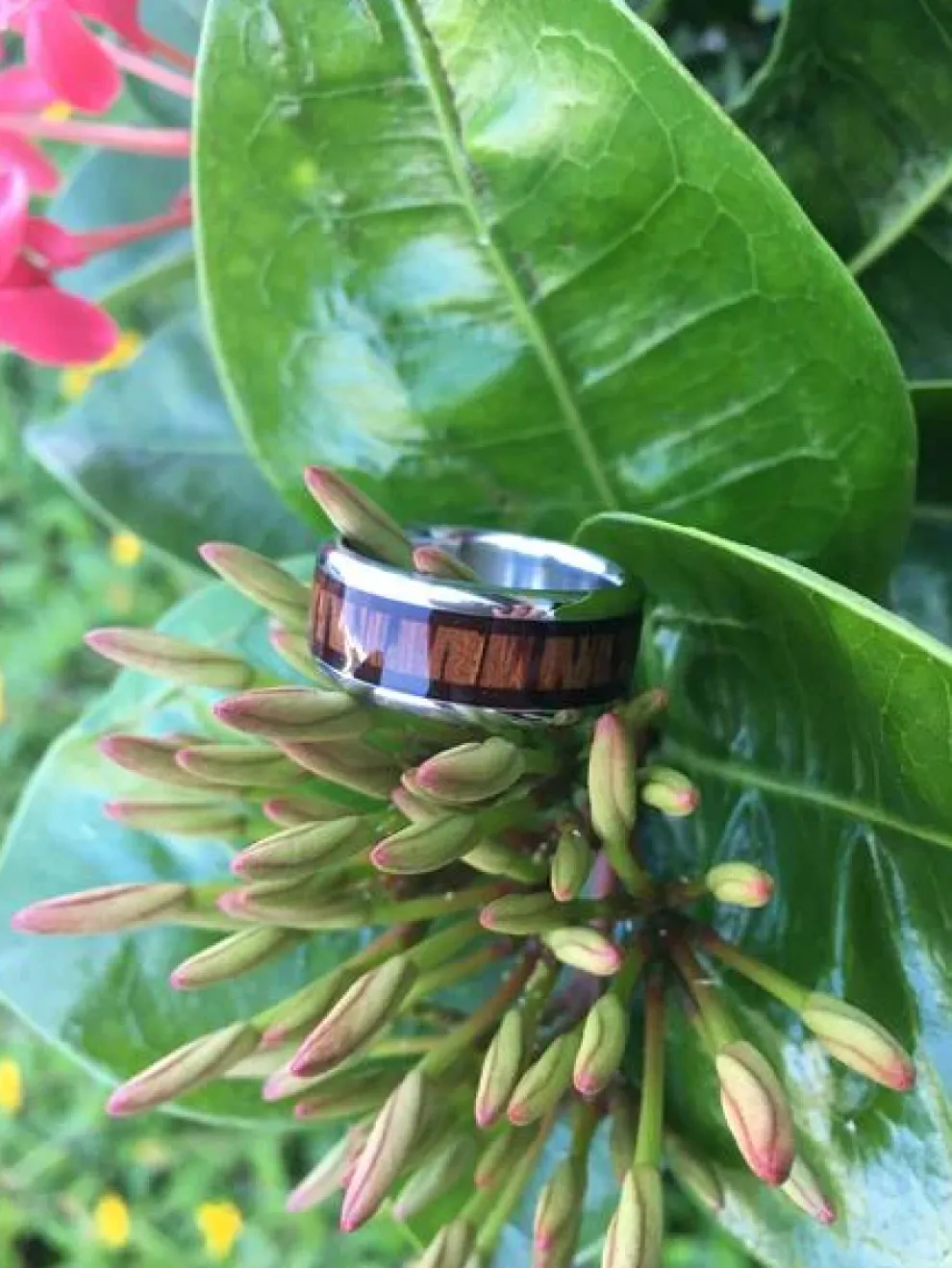 Milo And Palm Titanium Ring