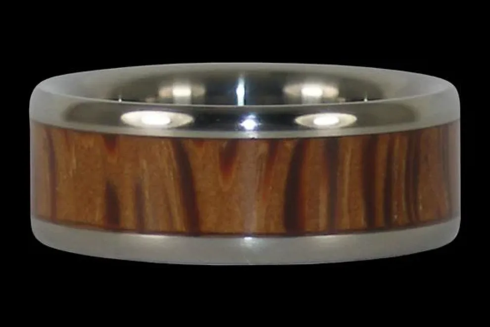 Palm Wood Titanium Ring