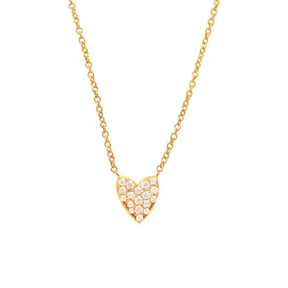 Pave Diamond Heart Necklace