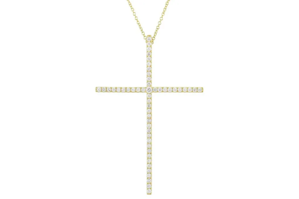 Signature Diamond Cross Necklace (Large)